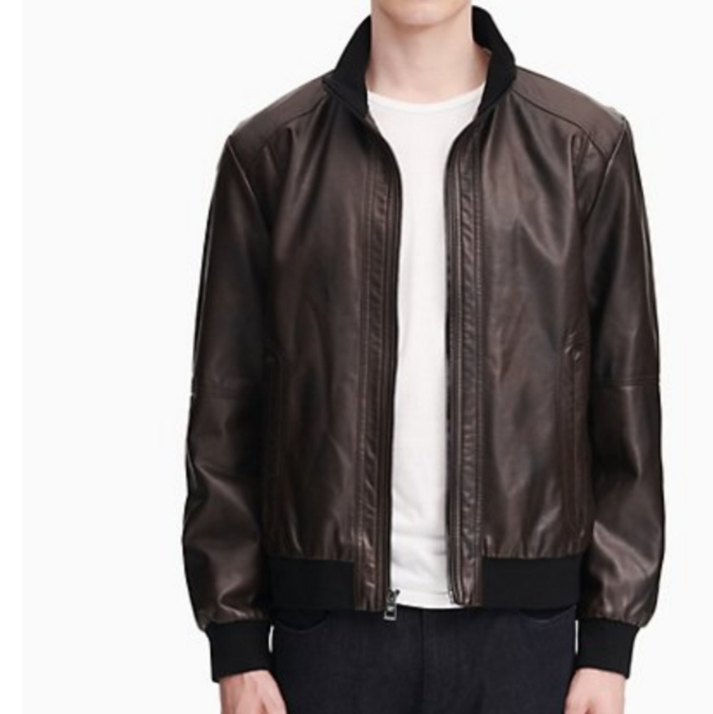 Hot Calvin Klien Men's faux leather jacket